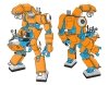 Hasegawa 64791 CHUBU 01 Orange & Sky Blue Lightweight Mechatrobot 1/35